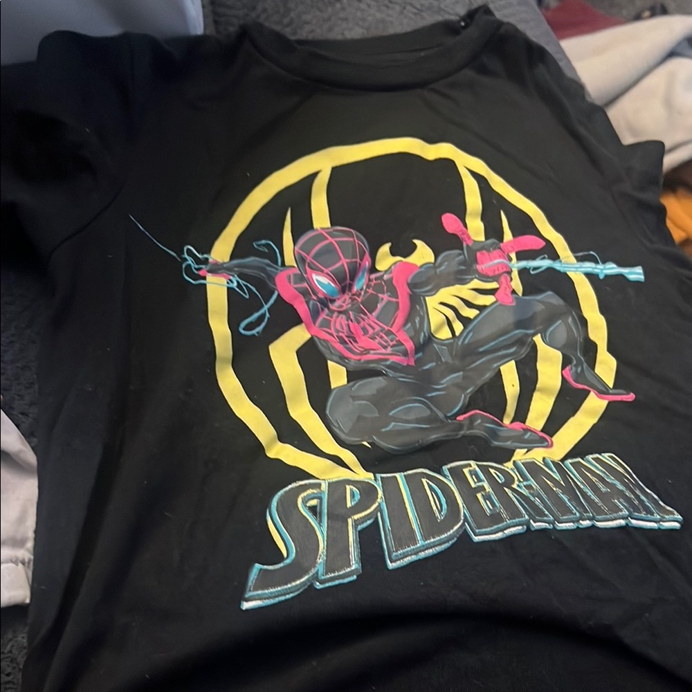 Marvel Black Spider-Man Kids Shirt